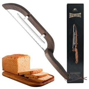 Adjustable Bread Bow Knife for Perfect Slices, Premium Wooden Frame, Tool